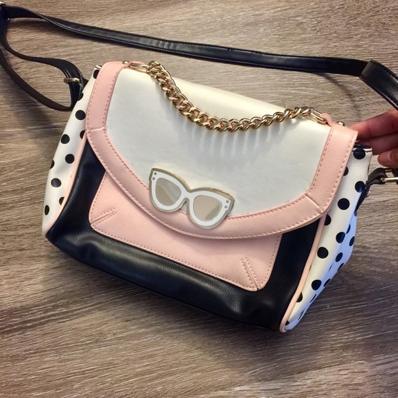 Aldo Handbags - Aldo pink polkadot rogliano cross body purse